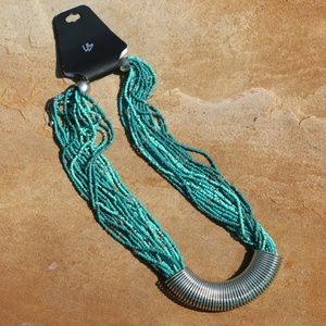 New! Boho Ethnic Multi Strand Seed Bead Necklace